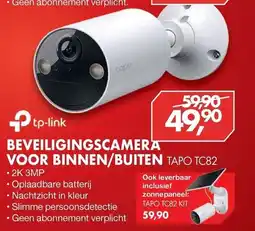 Vobis tp-link beveiligingscamera voor binnen/buiten tapo tc82 aanbieding