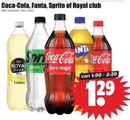 Dirk Coca-Cola, Fanta, Sprite of Royal club aanbieding