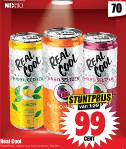 Dirk Real Cool Passionfruit, raspberry of iced tea lemon. Blik 25 cl. aanbieding