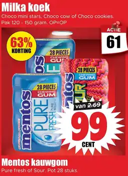 Dirk Mentos kauwgom aanbieding