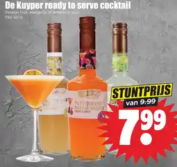Dirk De Kuyper ready to serve cocktail aanbieding