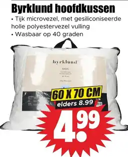 Dirk Byrklund hoofdkussen aanbieding