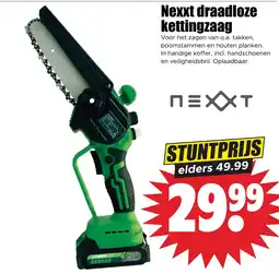 Dirk Nexxt draadloze kettingzaag aanbieding