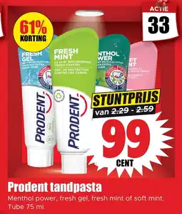 Dirk Prodent Tandpasta aanbieding