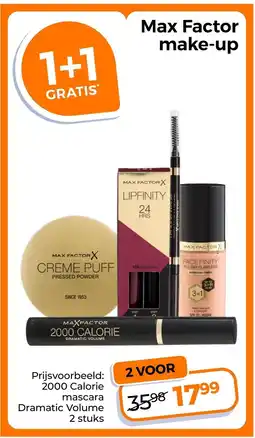 Trekpleister Max Factor 2000 Calorie Dramatic Volume aanbieding