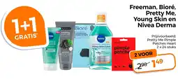 Trekpleister Freeman, Bioré, Pretty Me, Young Skin en Nivea Derma aanbieding
