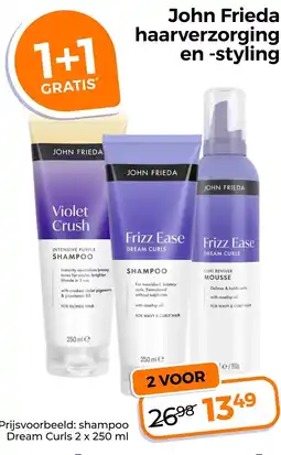 Trekpleister John Frieda haarverzorging en -styling aanbieding