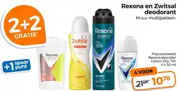 Trekpleister Rexona en Zwitsal deodorant aanbieding