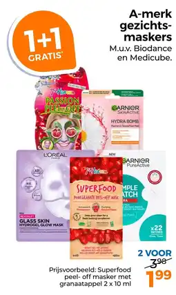 Trekpleister A-merk gezichtsmaskers aanbieding