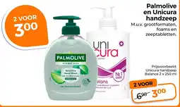 Trekpleister Palmolive en Unicura handzeep aanbieding