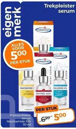 Trekpleister eigen merk trekpleister serum aanbieding
