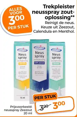 Trekpleister Trekpleister neusspray zout-oplossing aanbieding