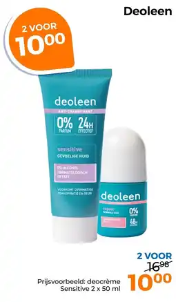 Trekpleister deoleen deocrème Sensitive aanbieding