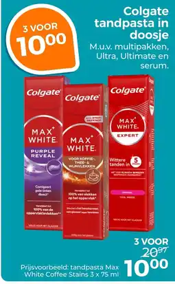 Trekpleister Colgate tandpasta in doosje aanbieding