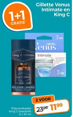 Trekpleister Gillette Venus Intimate en King C aanbieding