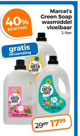 Trekpleister Marcel's Green Soap wasmiddel vloeibaar aanbieding