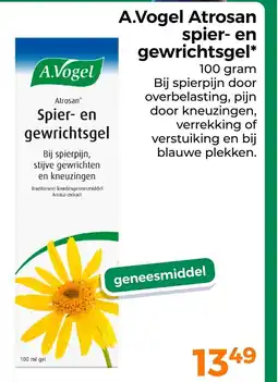 Trekpleister A.Vogel Atrosan spier- en gewrichtsgel aanbieding