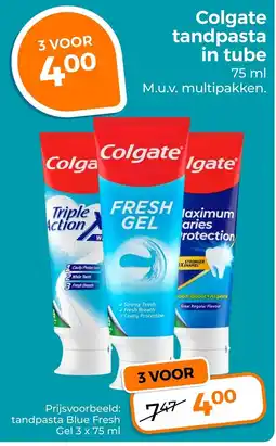 Trekpleister Colgate tandpasta in tube aanbieding