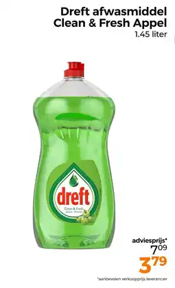 Trekpleister Dreft afwasmiddel Clean & Fresh Appel aanbieding
