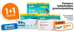 Trekpleister Pampers babydoekjes grootverpakking aanbieding