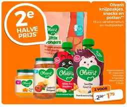 Trekpleister Olvarit knijpzakjes, snacks en potten** aanbieding