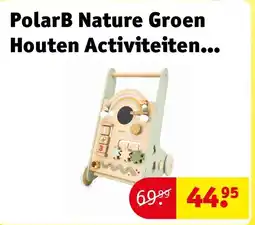 Kruidvat PolarB Nature Groen Houten Activiteiten Baby Walker Loopwagen aanbieding