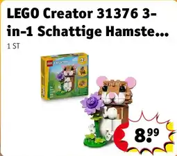 Kruidvat LEGO Creator 31376 3-in-1 Schattige Hamster met Bloem aanbieding