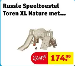 Kruidvat Russle Speeltoestel Toren XL Nature met Glijbaan en Klimwand aanbieding