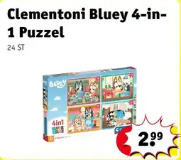 Kruidvat Clementoni Bluey 4-in-1 Puzzel aanbieding