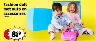 Kruidvat Fashion doll met auto en accessoires aanbieding