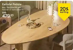 Leen Bakker Eettafel Pebble aanbieding