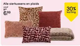 Leen Bakker Alle sierkussens en plaid aanbieding