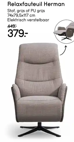Leen Bakker Relaxfauteuil Herman aanbieding