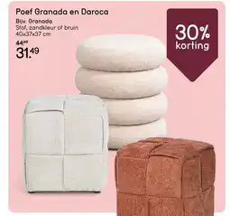 Leen Bakker Poef Granada en Daroca aanbieding