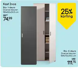 Leen Bakker Kast Inca aanbieding