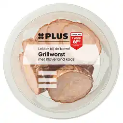 PLUS PLUS Grillworst met Klaverland kaas aanbieding