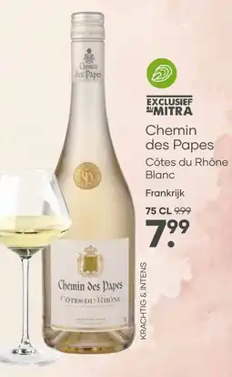 Mitra Chemin des Papes Côtes du Rhône Blanc | 75 CL aanbieding