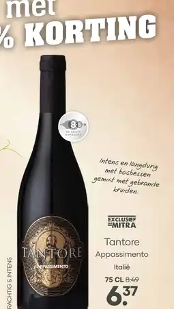 Mitra Tantore Appassimento | 75 CL aanbieding
