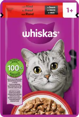Dirk Whiskas Kattenvoer pouch single rund aanbieding