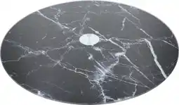 Dirk Serveerschaal draaiplateau glas-marmer aanbieding
