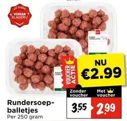 Vomar Voordeelmarkt Rundersoep-balletjes aanbieding