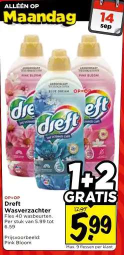 Vomar Voordeelmarkt Dreft wasverzachter aanbieding