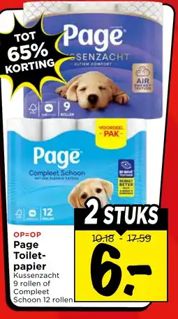 Vomar Voordeelmarkt Page Toilet-papier aanbieding