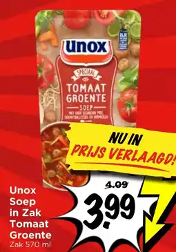 Vomar Voordeelmarkt Unox Soep in Zak Tomaat Groente aanbieding