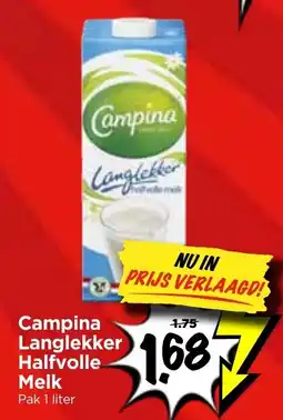 Vomar Voordeelmarkt Campina Langlekker Halfvolle Melk aanbieding
