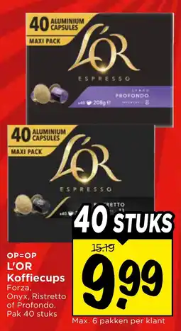 Vomar Voordeelmarkt L'OR Koffiecups aanbieding