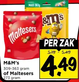 Vomar Voordeelmarkt M&M's of Maltesers aanbieding