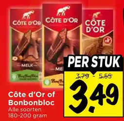 Vomar Voordeelmarkt Côte d'Or of Bonbonbloc aanbieding