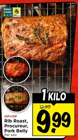 Vomar Voordeelmarkt Rib Roast, Procureur, Pork Belly aanbieding