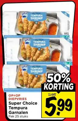 Vomar Voordeelmarkt Super Choice Tempura Garnalen aanbieding